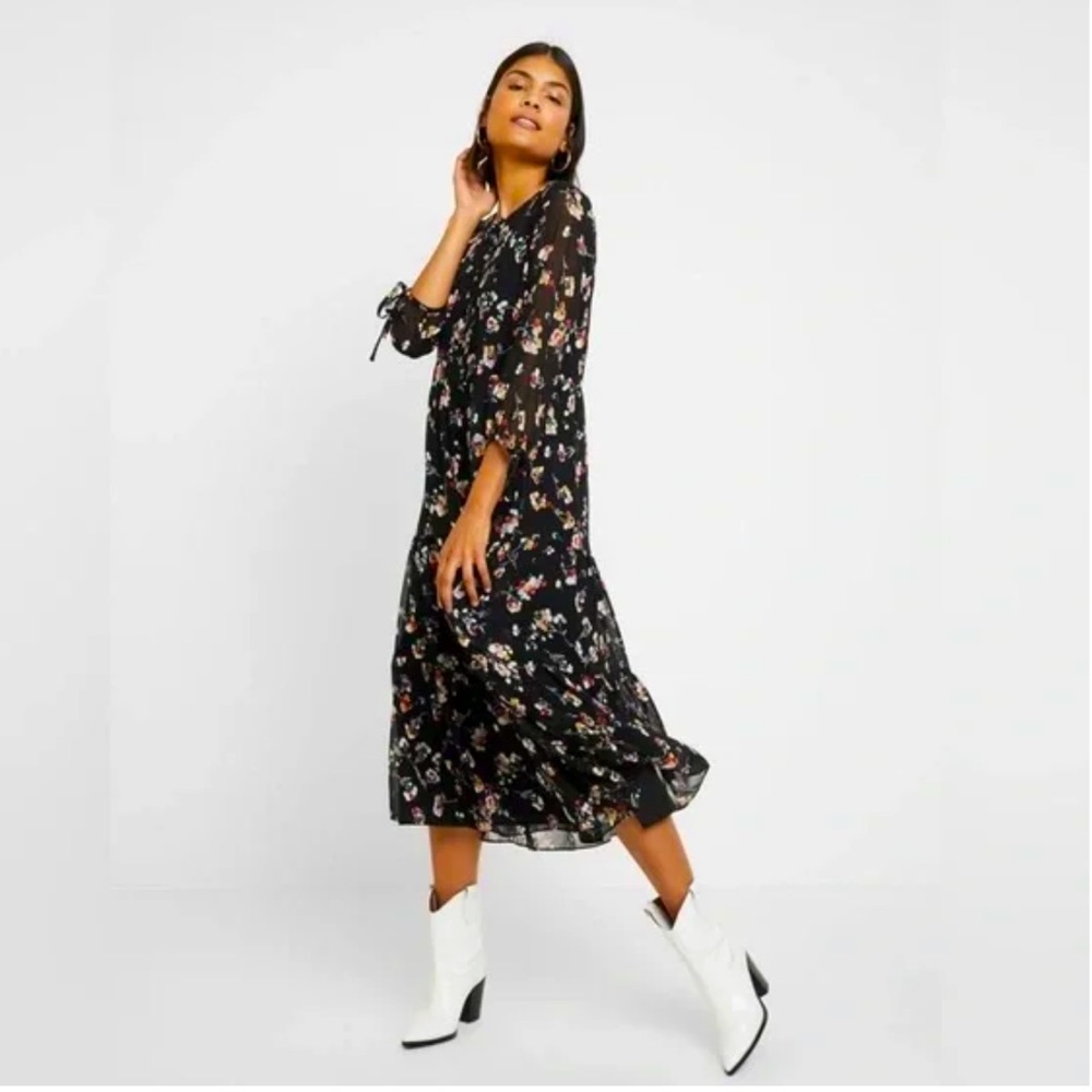 Madewell Chiffon Floral Midi/Maxi with removable slip - Size L